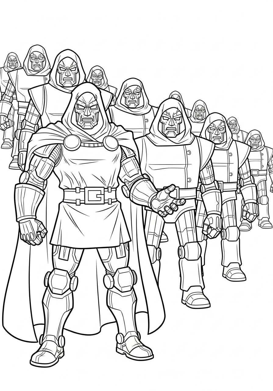 Doctor Doom 8 immagine Doctor Doom da colorare