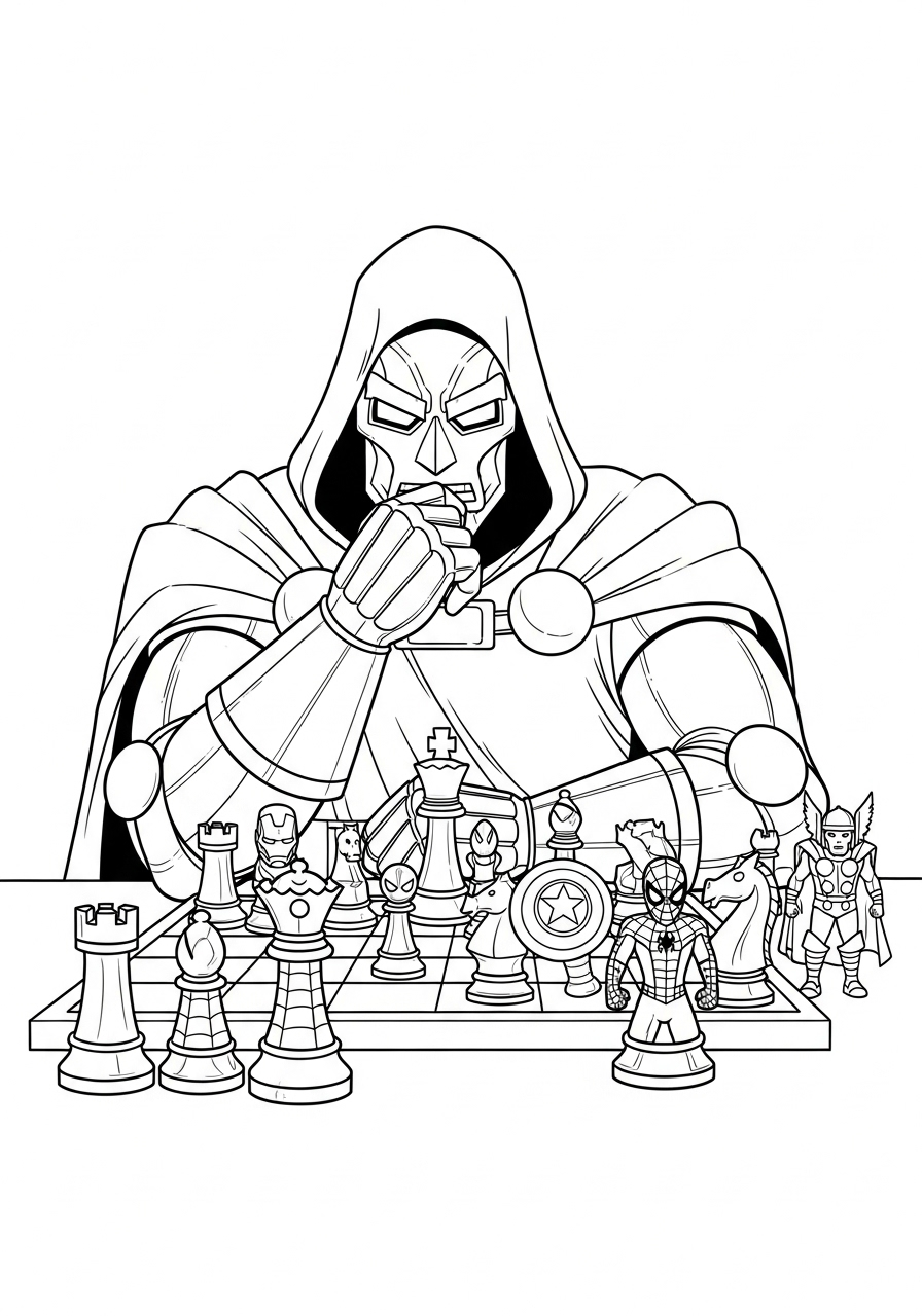 Doctor Doom 7 disegni Doctor Doom da colorare online