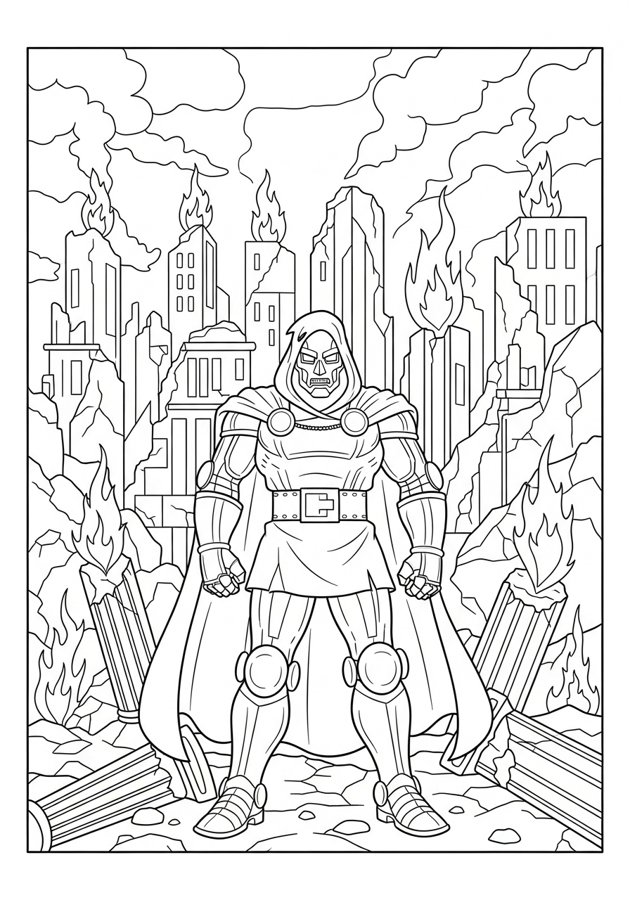 Doctor Doom 4 stampe da colorare per bambini Doctor Doom