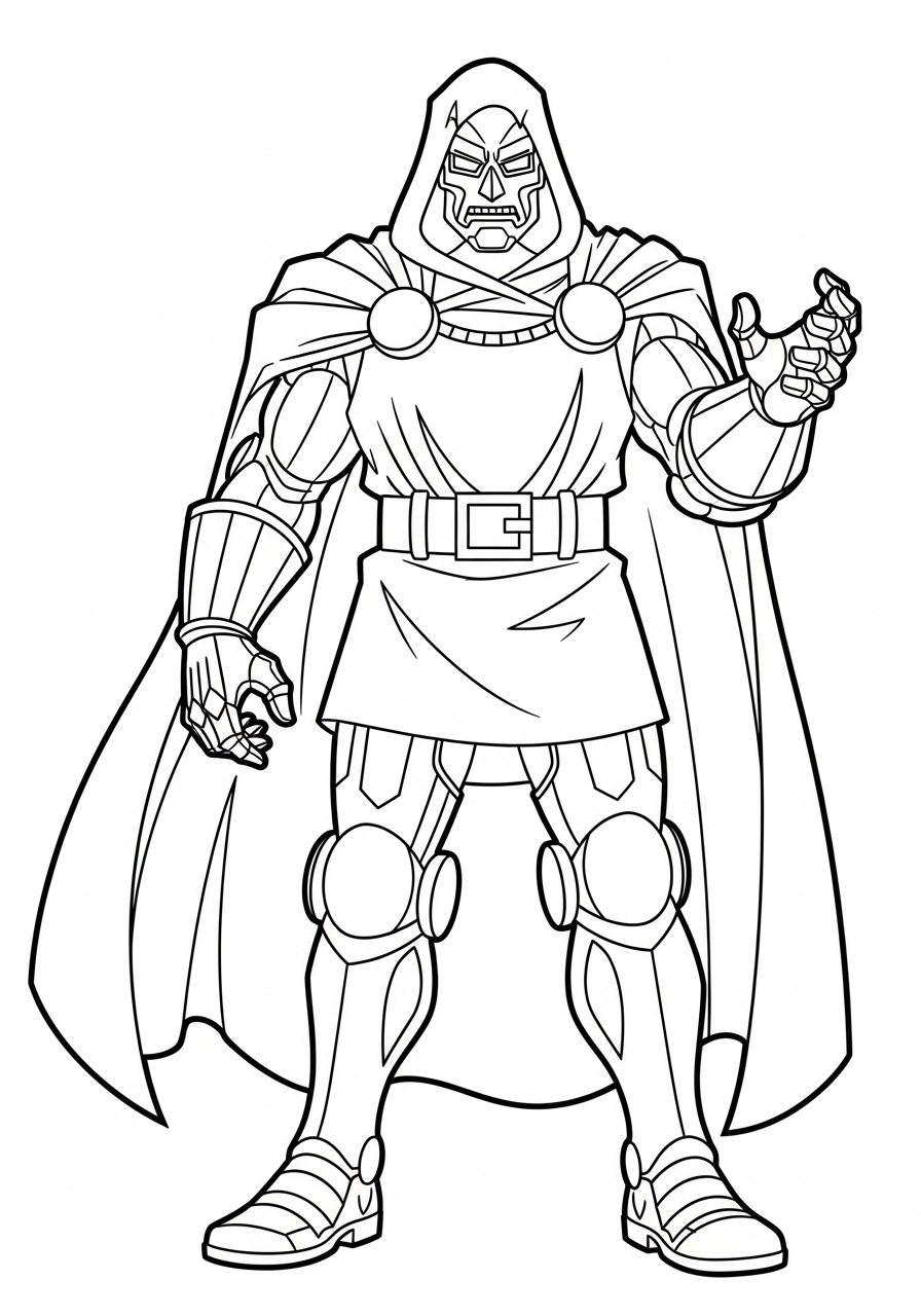 Doctor Doom 21 Doctor Doom da colorare facile