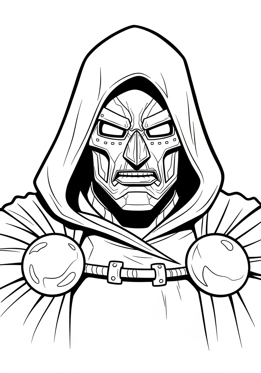 Doctor Doom 17 Doctor Doom disegno facile da colorare
