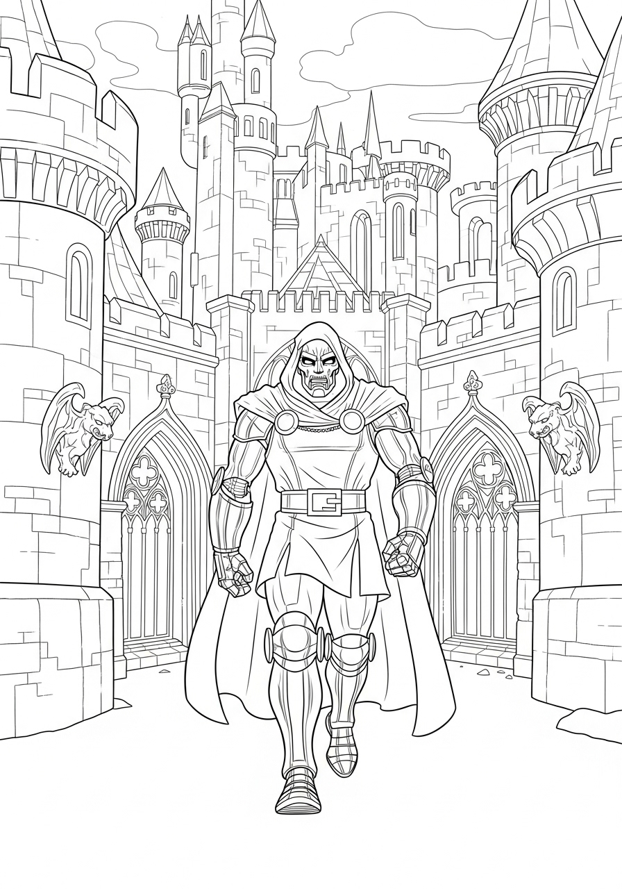 Doctor Doom 16 Doctor Doom da colorare e stampare a4