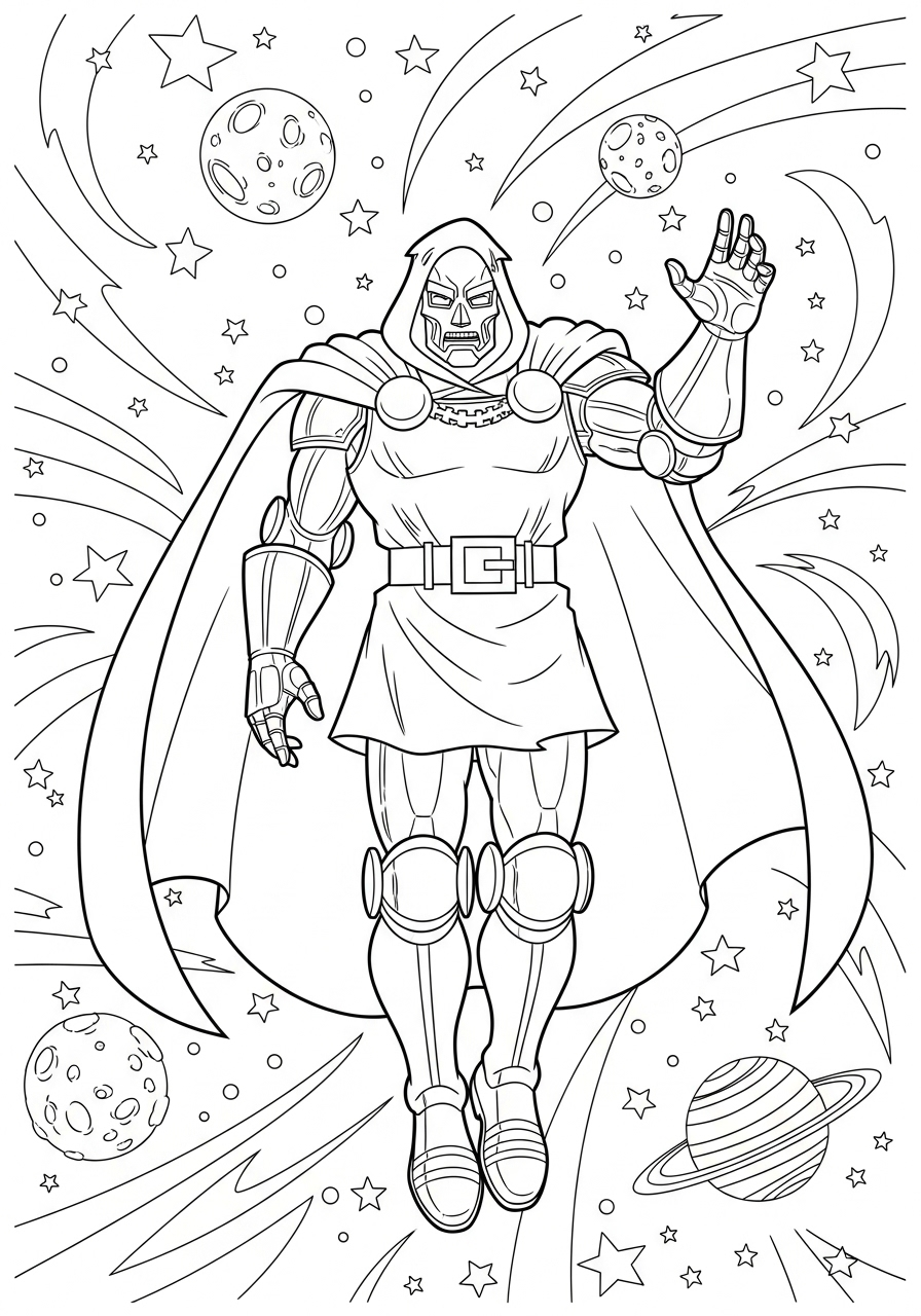 Doctor Doom 14 pdf stampare Doctor Doom da colorare