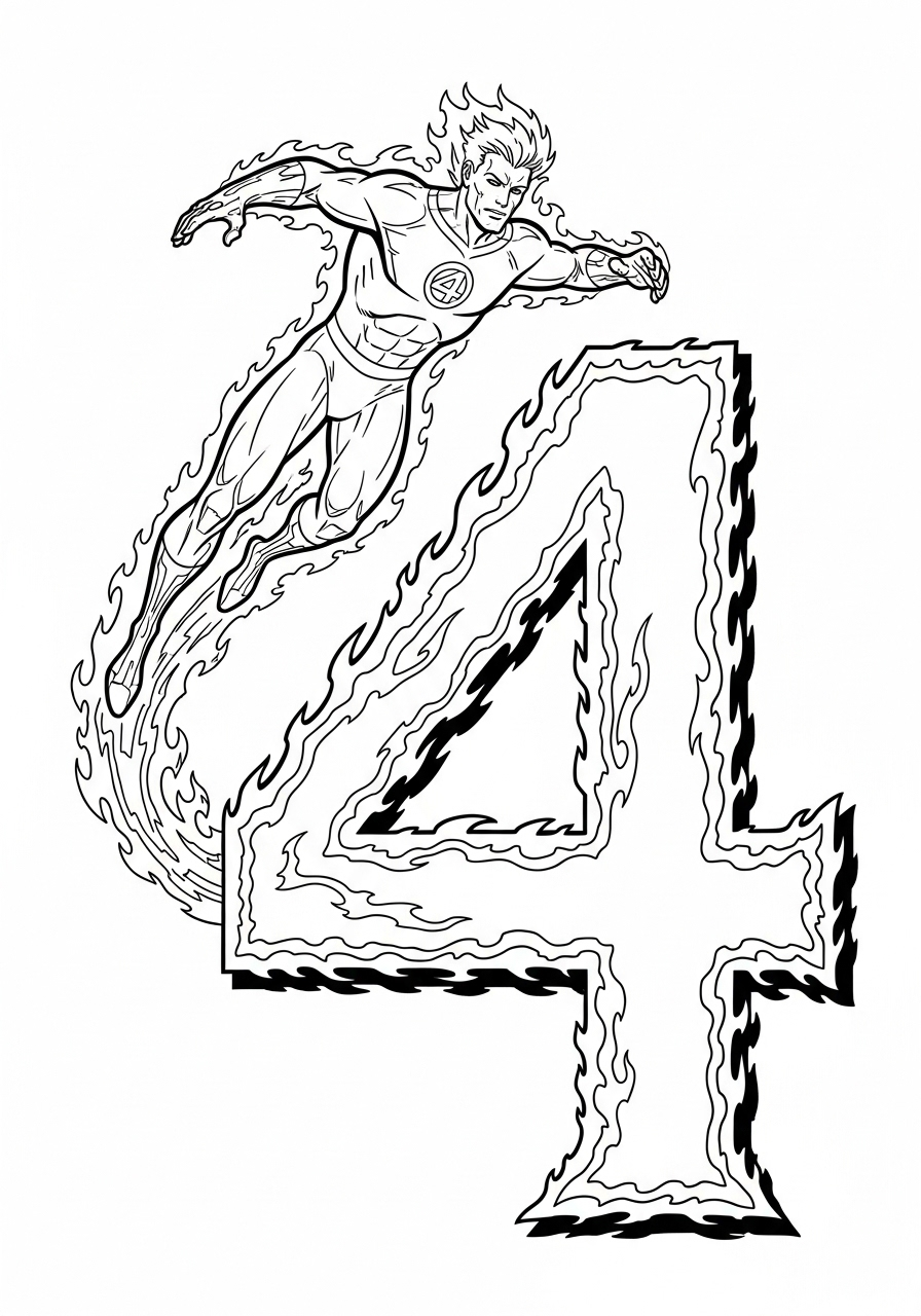 Fantastici Quattro 9 disegni di Fantastici Quattro da colorare e stampare