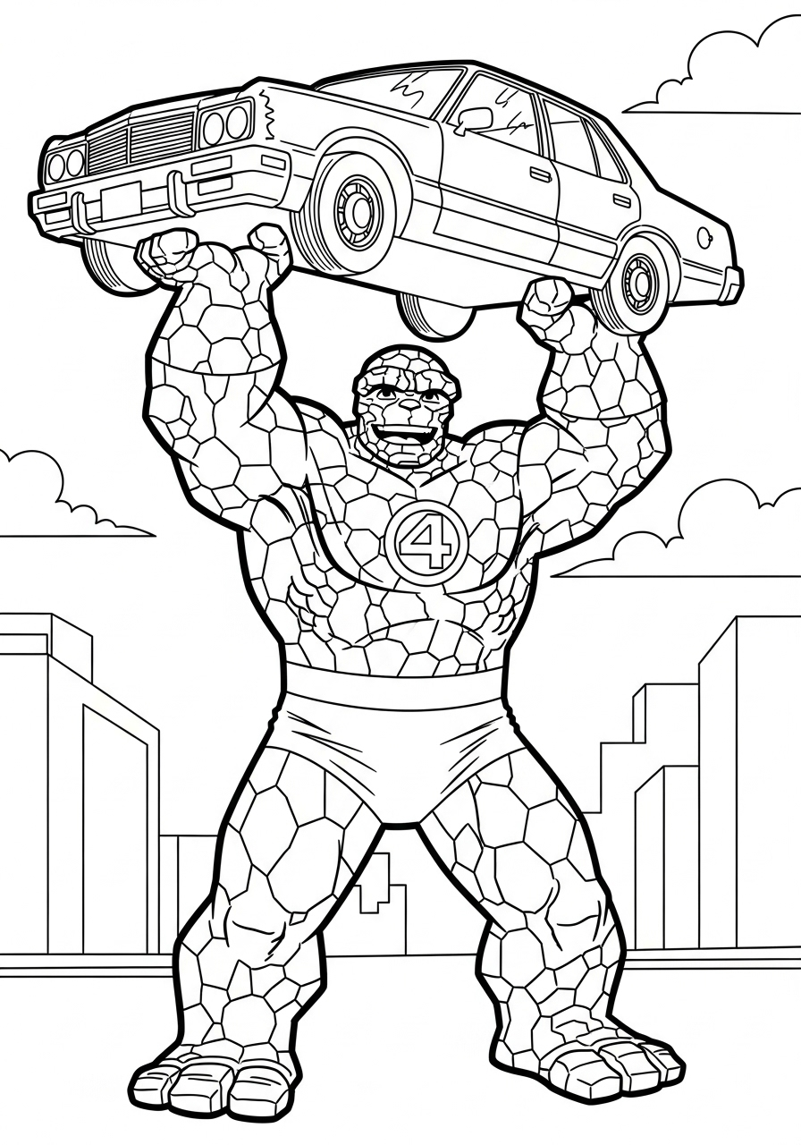 Fantastici Quattro 15 disegni da colorare gratis per bambini di Fantastici Quattro 1