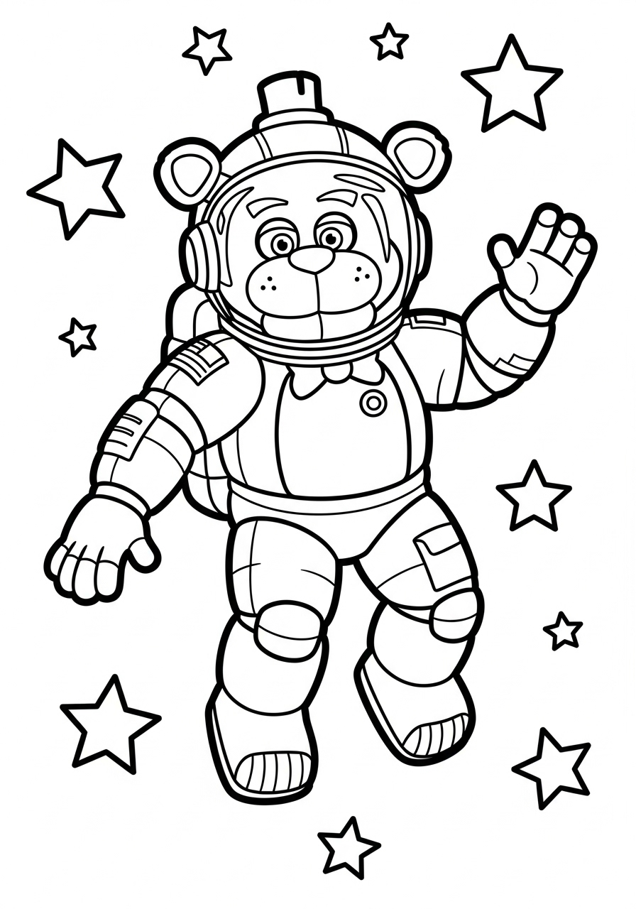 Freddy Fazbear 13 pdf stampare Freddy Fazbear da colorare 1