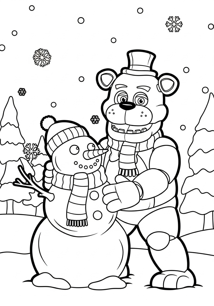 Freddy Fazbear 10 foto Freddy Fazbear da colorare