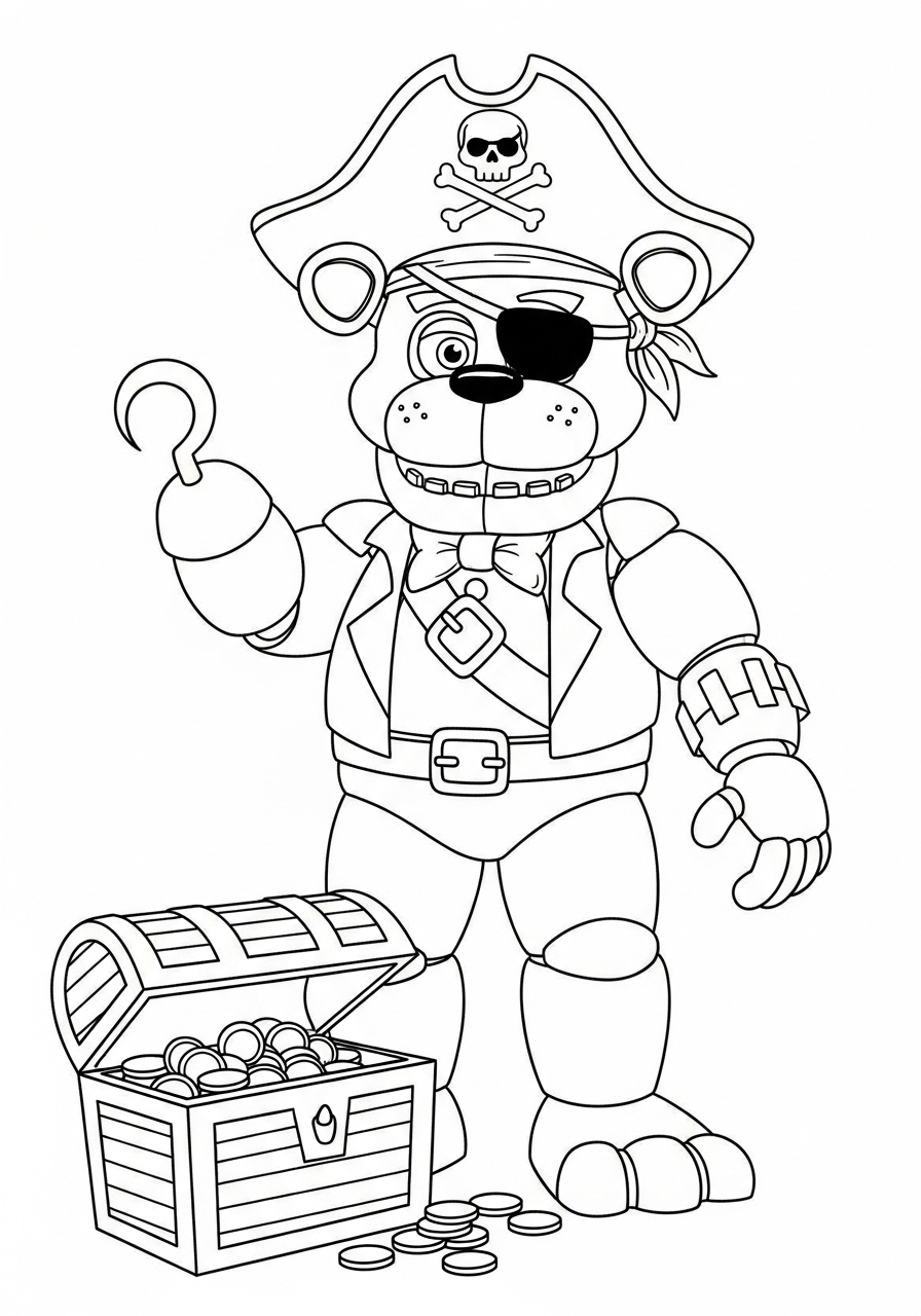 Freddy Fazbear 9 Freddy Fazbear disegni da colorare per bambini maschi