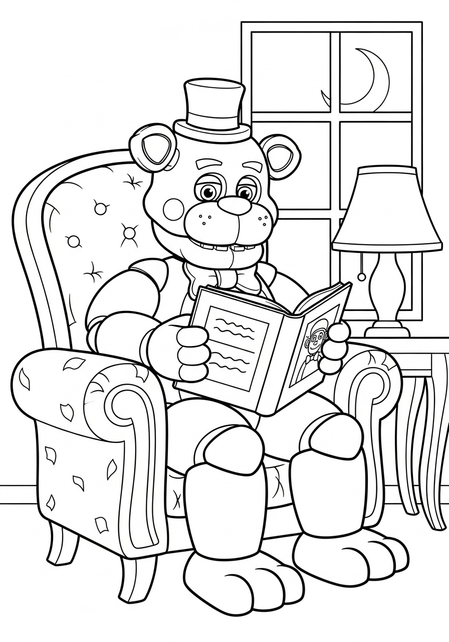 Freddy Fazbear 8 disegno Freddy Fazbear da colorare