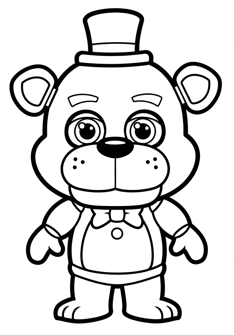 Freddy Fazbear 21 disegni di Freddy Fazbear da colorare da stampare