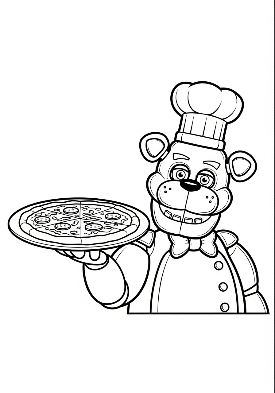 Freddy Fazbear 16 pdf stampare Freddy Fazbear da colorare 2