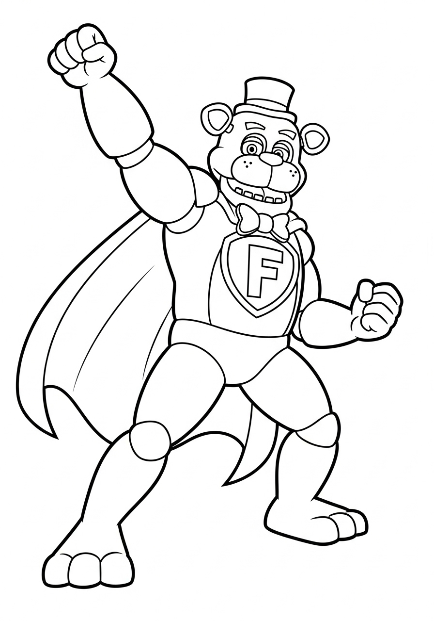 Freddy Fazbear 15 disegni di Freddy Fazbear da colorare e stampare gratis