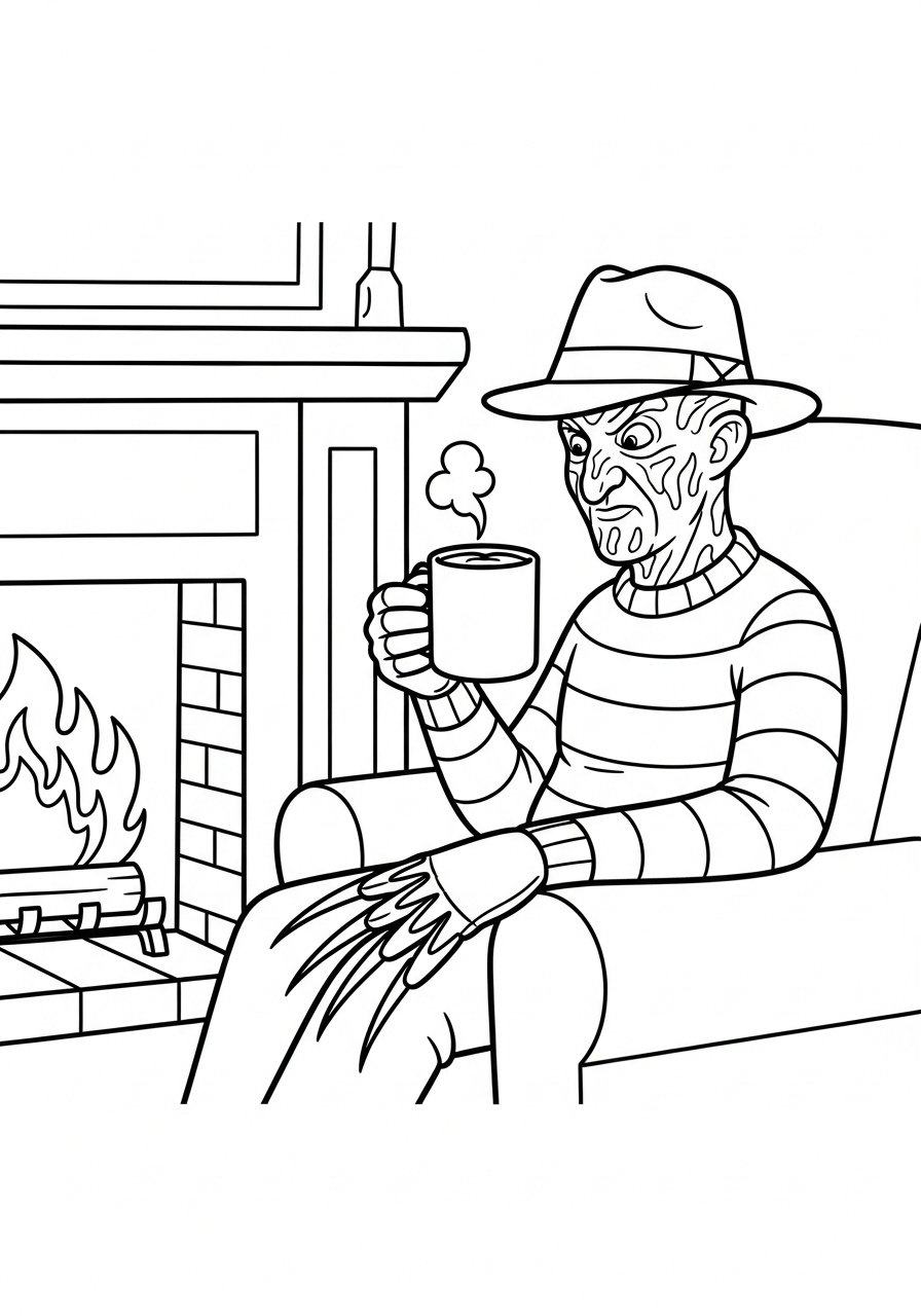Freddy Krueger 10 Freddy Krueger disegno facile da colorare