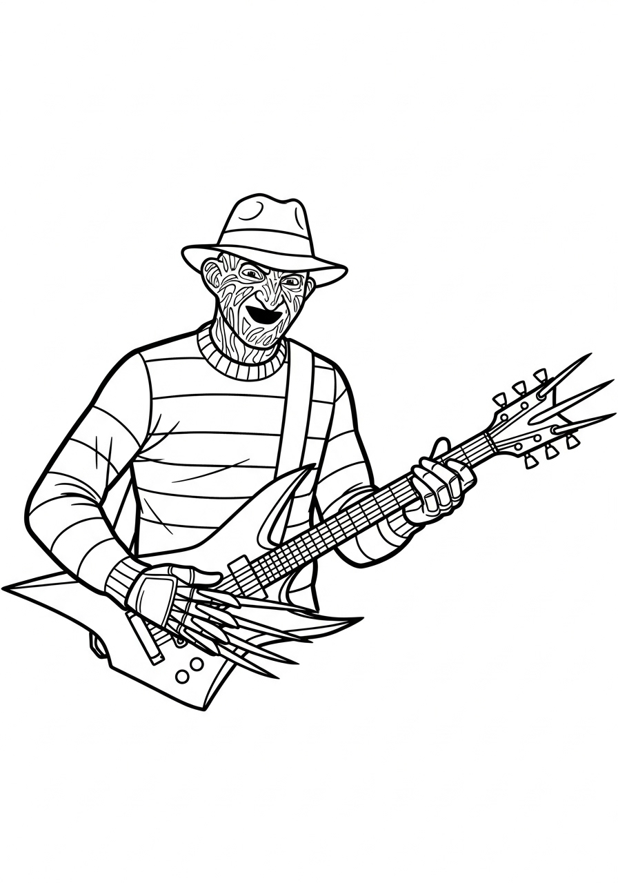 Freddy Krueger 7 Freddy Krueger da colorare e stampare pdf