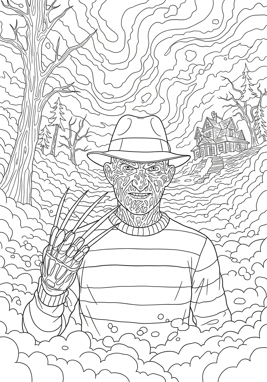 Freddy Krueger 17 foto Freddy Krueger da colorare