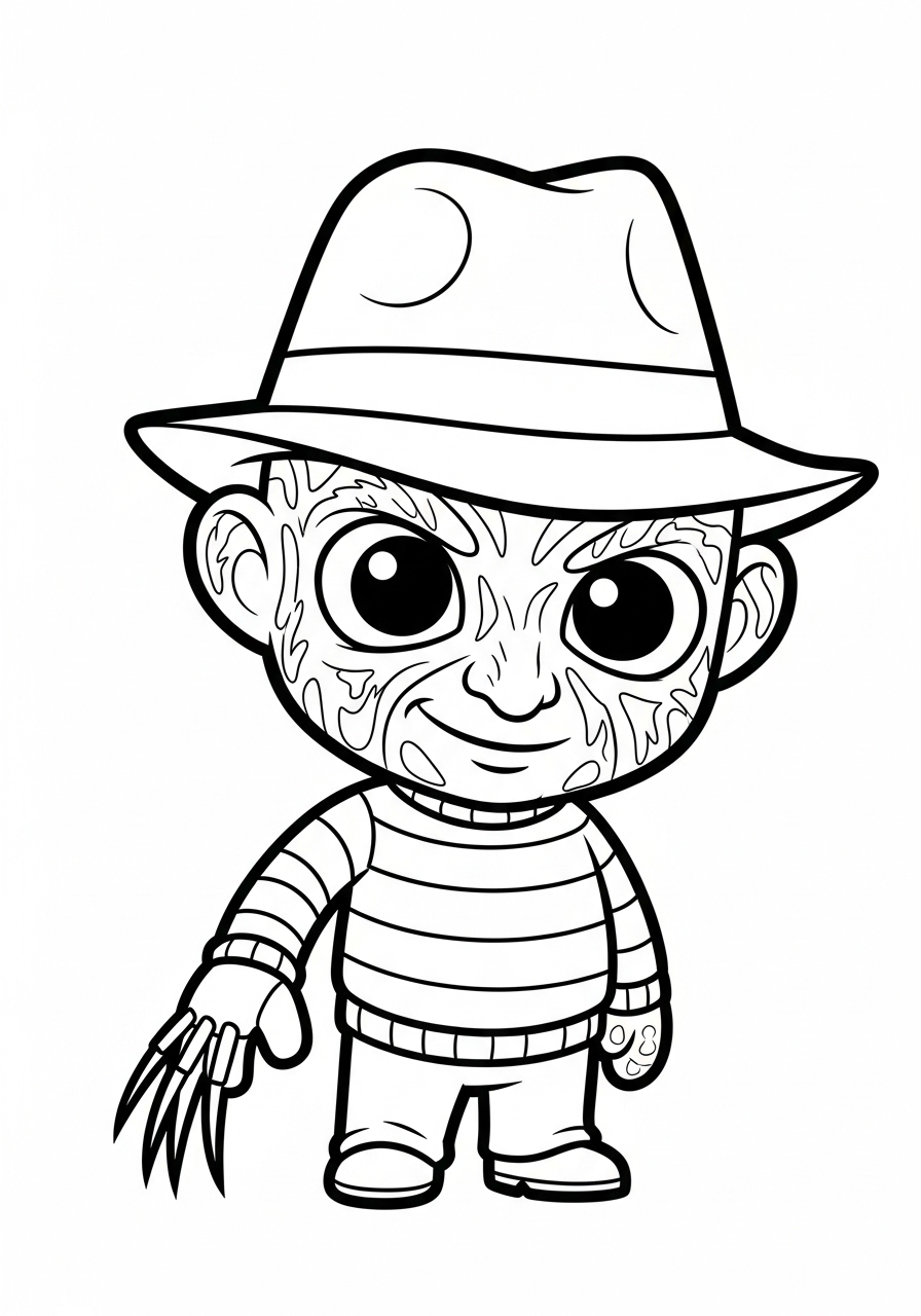 Freddy Krueger 16 disegni da colorare Freddy Krueger