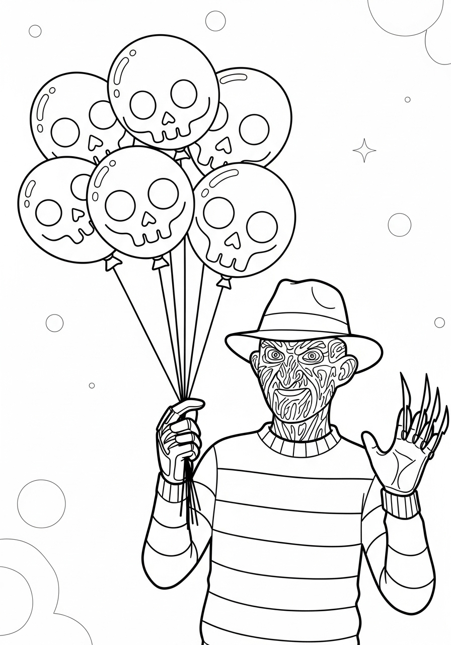 Freddy Krueger 15 Freddy Krueger da colorare per bambini
