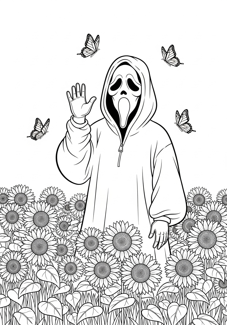 Ghostface 6 Ghostface immagini da colorare per bambini