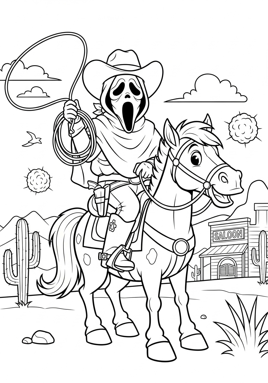 Ghostface 3 Ghostface da colorare e stampare a4