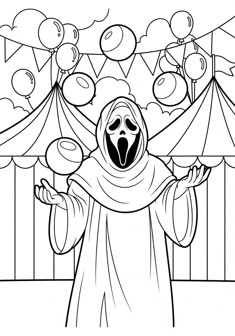 Ghostface 2 Ghostface da colorare a4