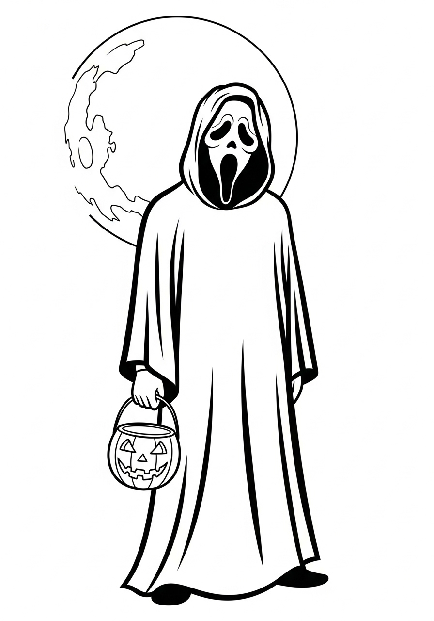 Ghostface 18 disegni Ghostface da colorare per bambini