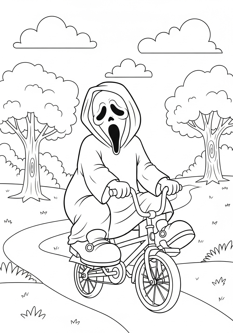 Ghostface 16 immagini di Ghostface da colorare per bambini