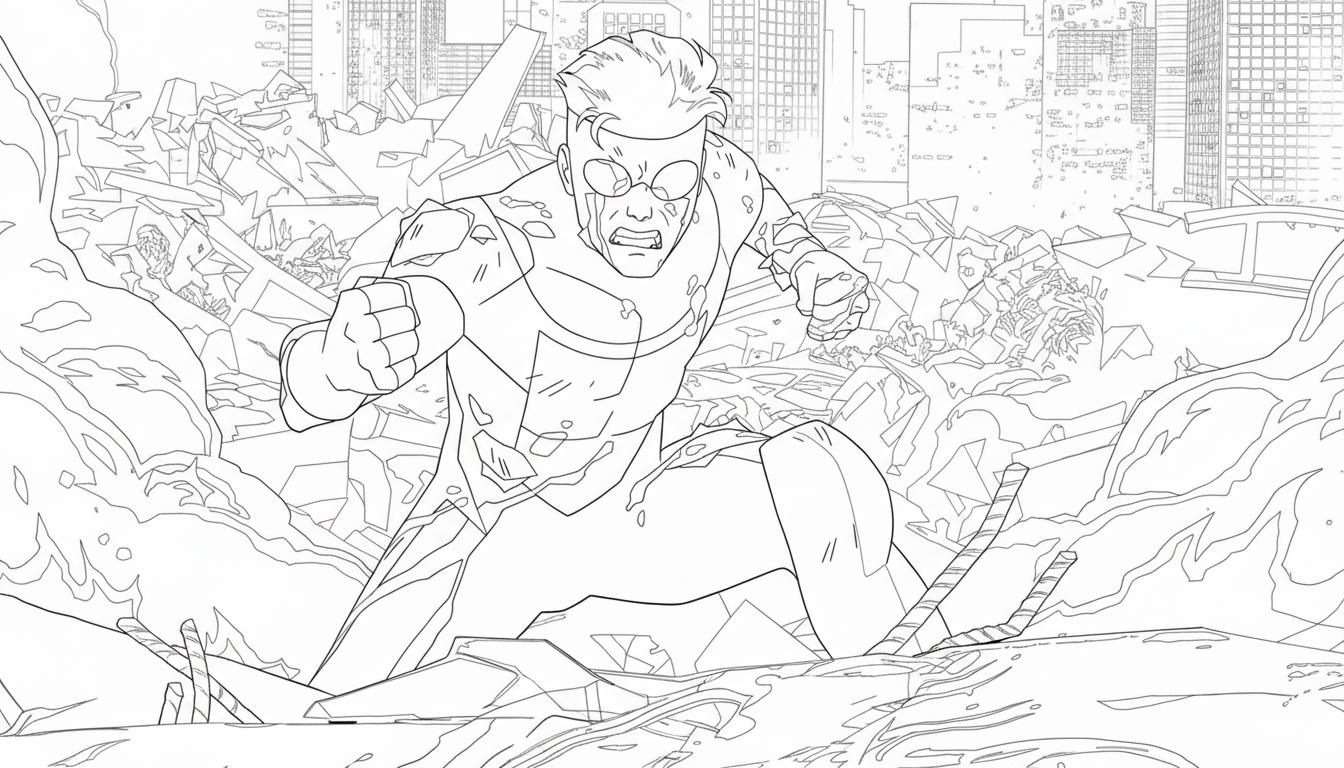Invincible 6 immagini Invincible da colorare e stampare