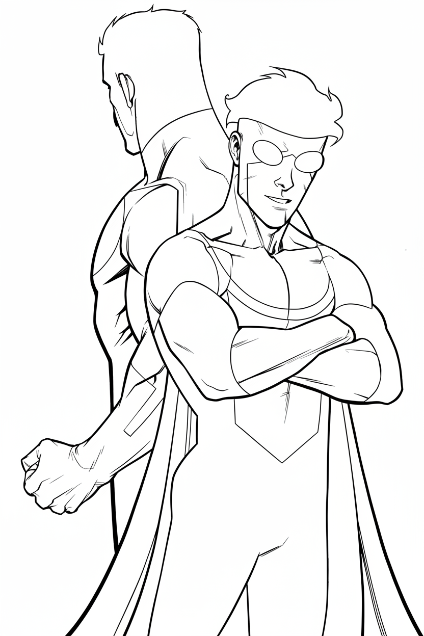 Invincible 5 disegni da colorare per bambini pdf Invincible