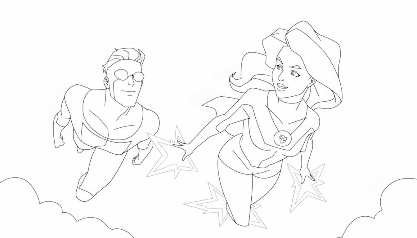 Invincible 4 disegni di Invincible da colorare e stampare
