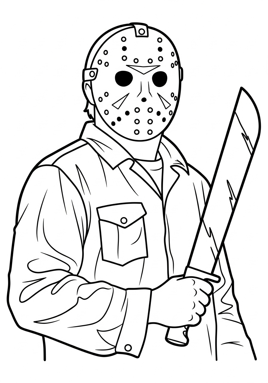 Jason Voorhees 24 disegni di Jason Voorhees da colorare