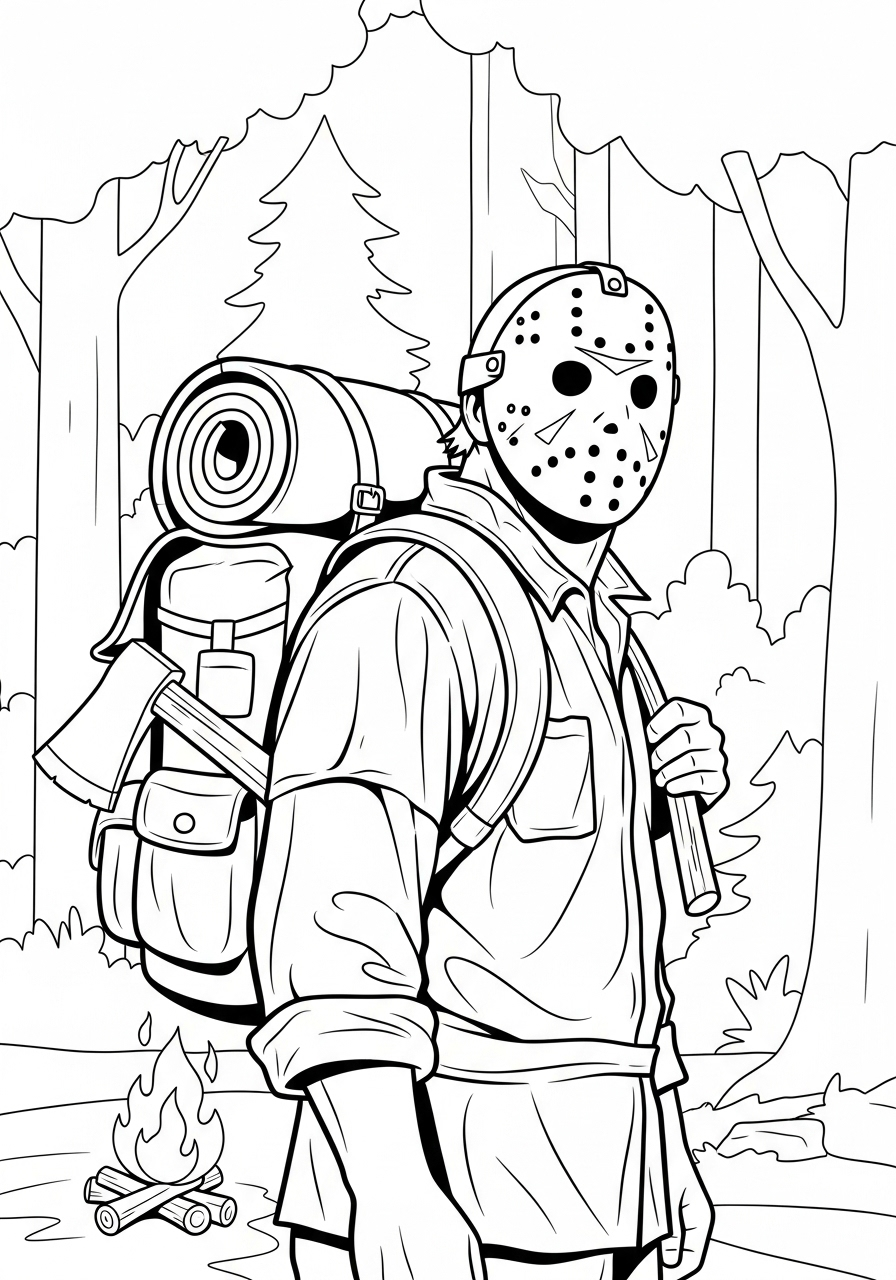 Jason Voorhees 10 Jason Voorhees da stampare e colorare per bambini