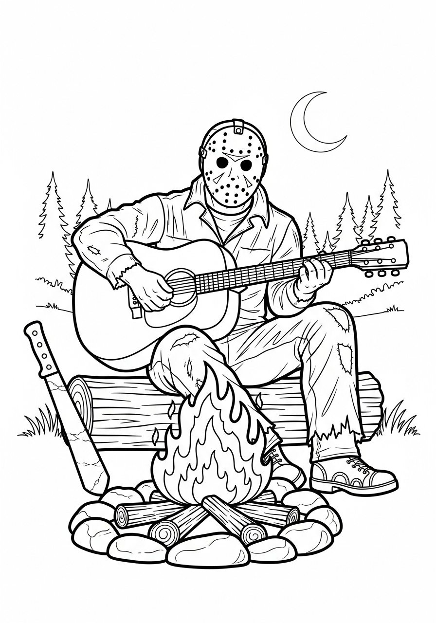 Jason Voorhees 6 Jason Voorhees da colorare per bambini