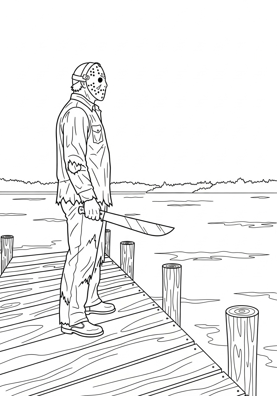 Jason Voorhees 5 disegni da colorare gratis per bambini di Jason Voorhees