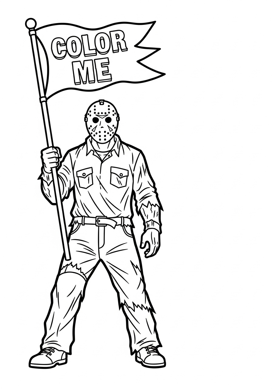 Jason Voorhees 4 Jason Voorhees da colorare pdf gratis