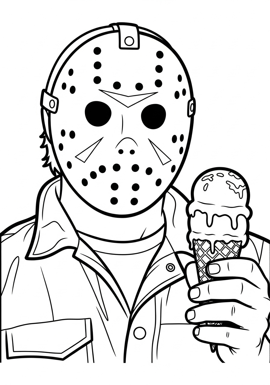 Jason Voorhees 3 disegni di Jason Voorhees da colorare per bambini
