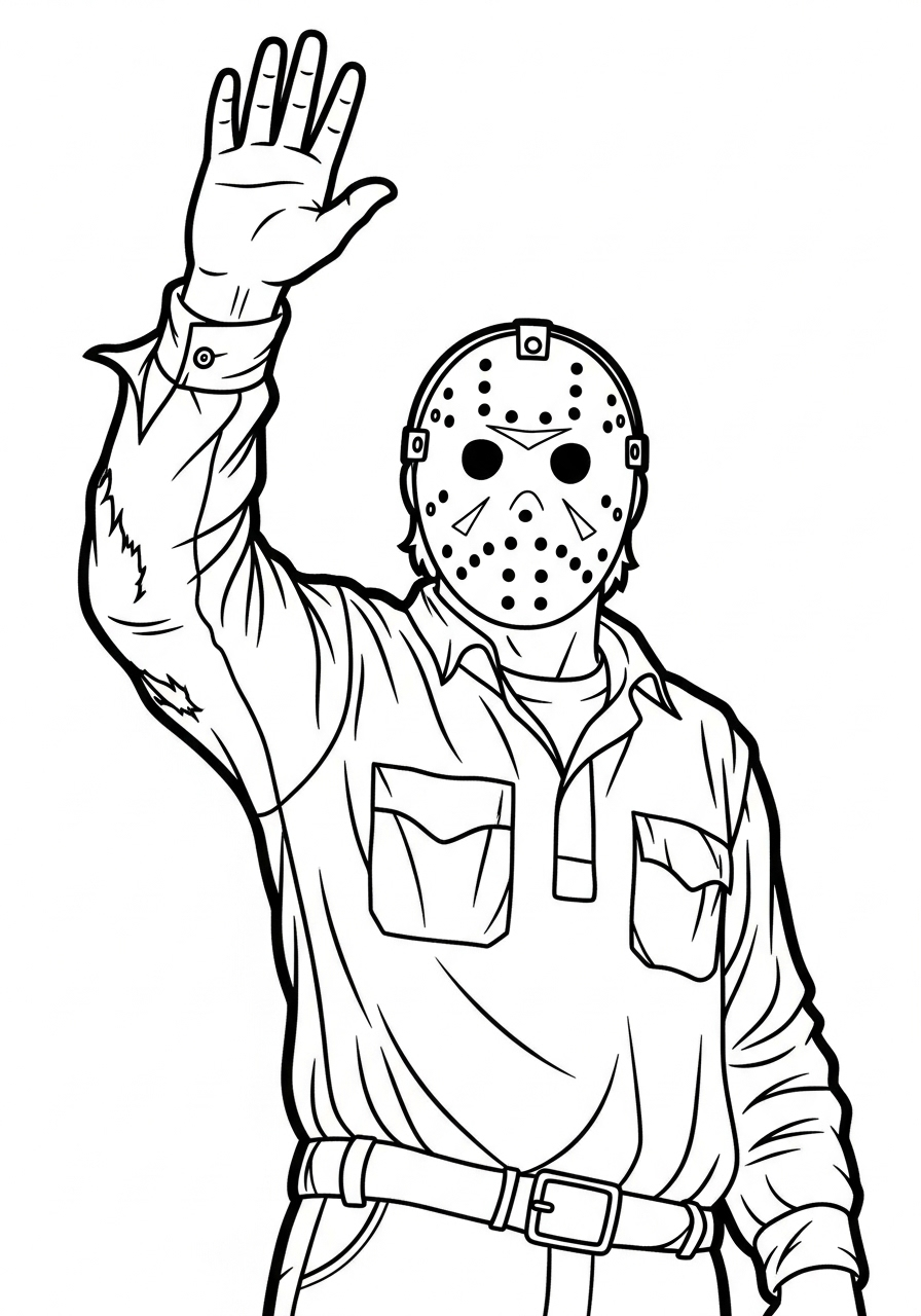 Jason Voorhees 20 immagini Jason Voorhees da colorare e stampare 1
