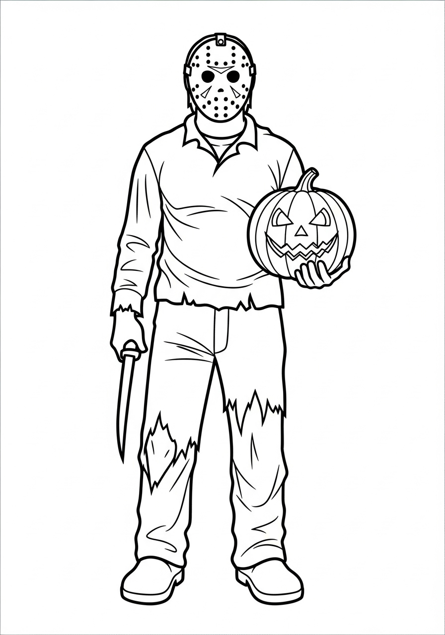 Jason Voorhees 18 Jason Voorhees da colorare bambini 1