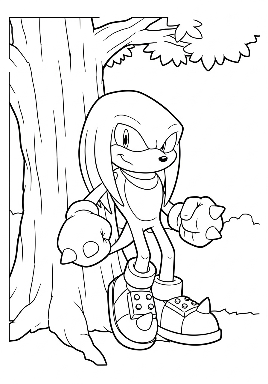 Knuckles 7 disegni di Knuckles da colorare e stampare gratis
