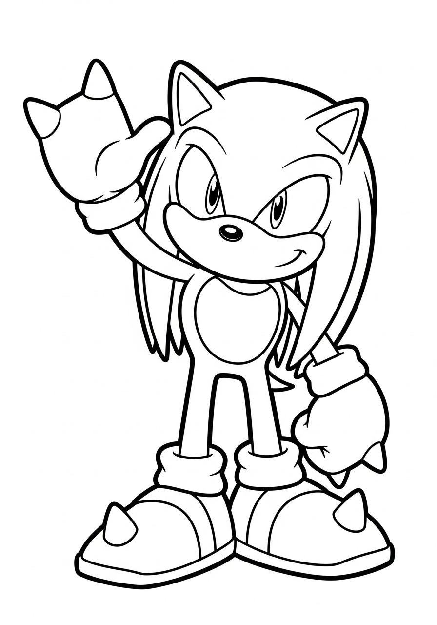 Knuckles 5 disegno Knuckles da colorare per bambini