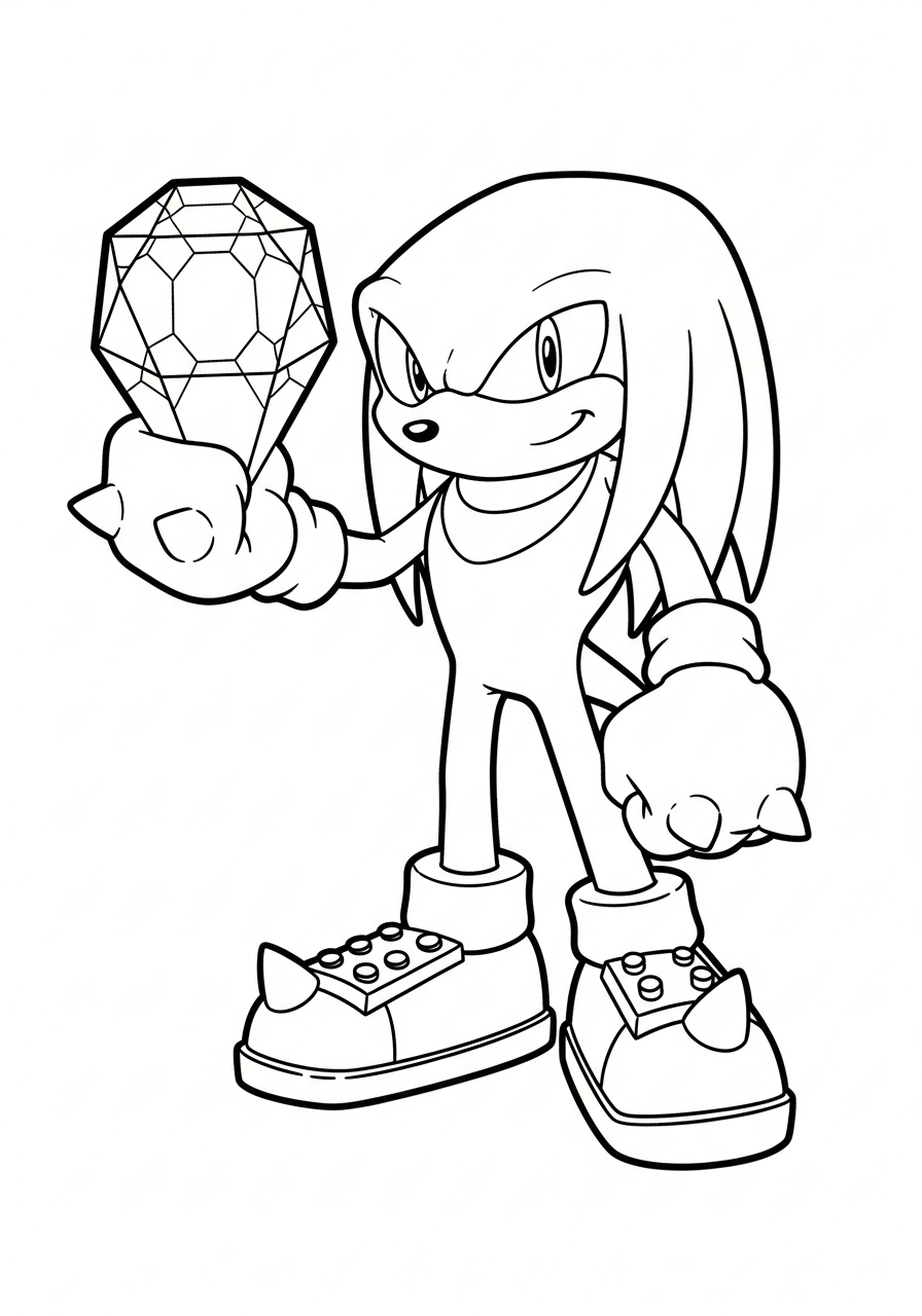 Knuckles 2 Knuckles disegno da colorare