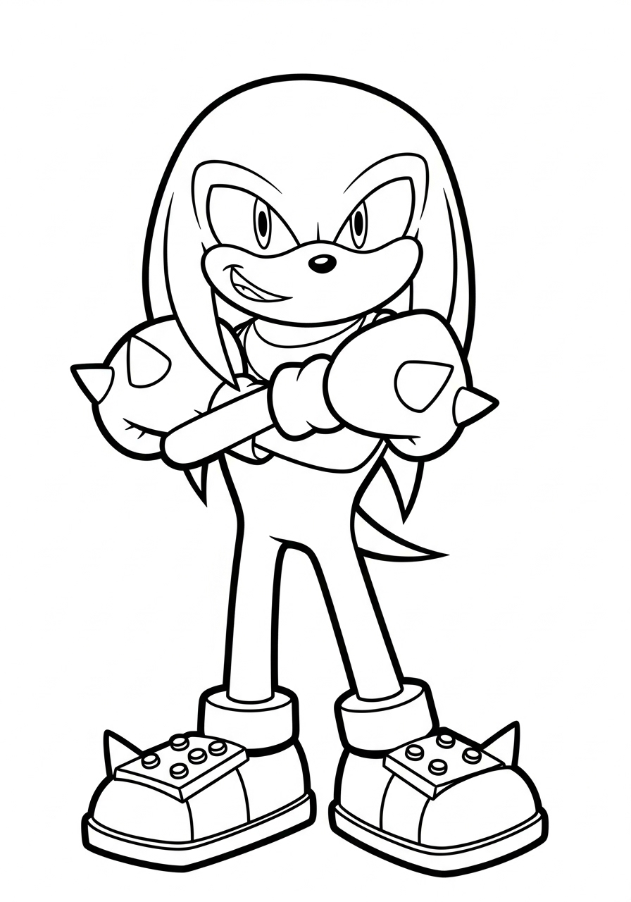 Knuckles 17 disegni di Knuckles da colorare