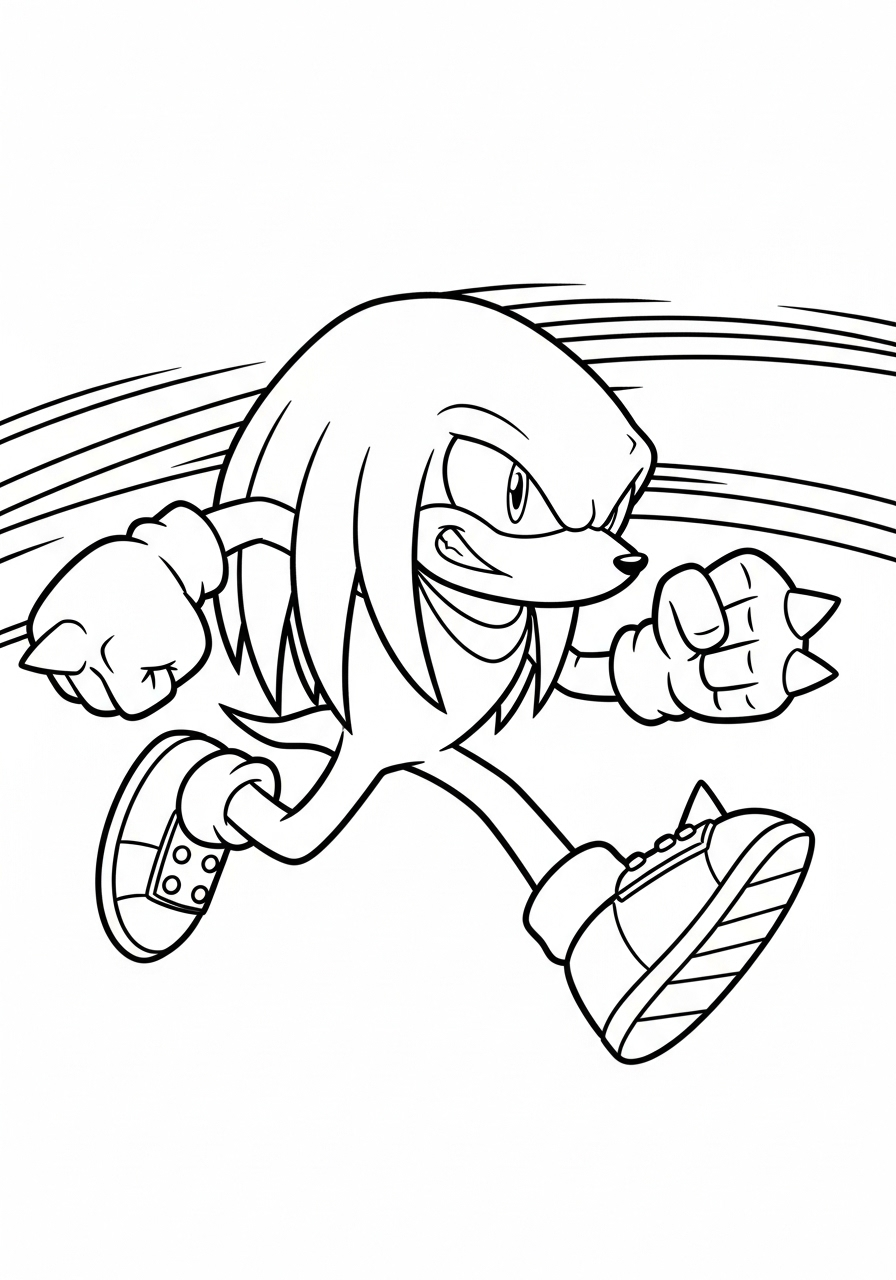 Knuckles 16 Knuckles da colorare