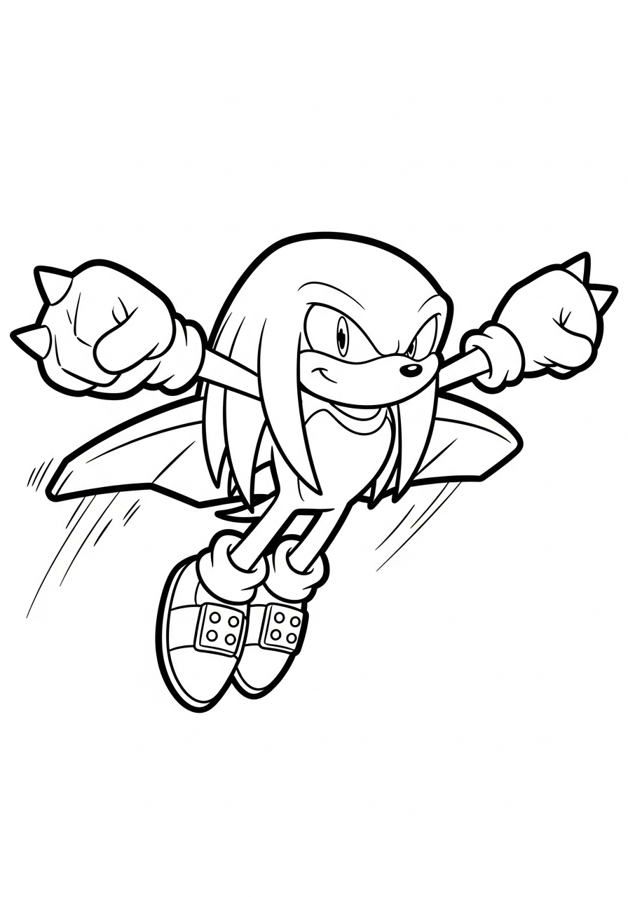Knuckles 13 immagine Knuckles da colorare 1