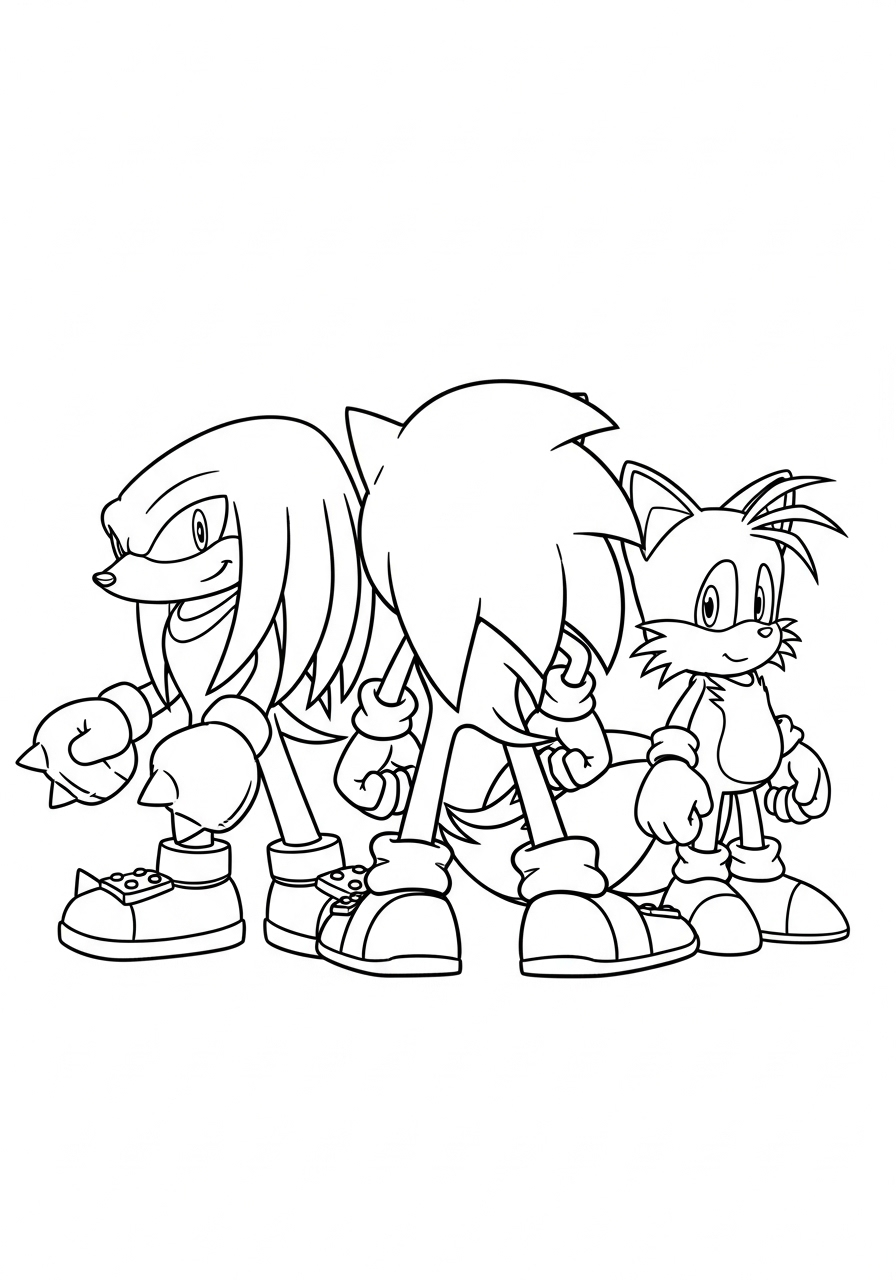Knuckles 11 disegni Knuckles da colorare