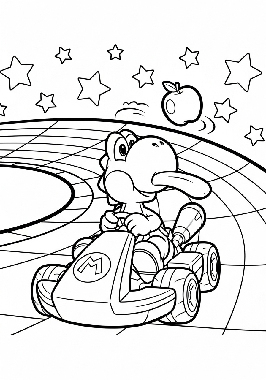 Mario Kart 12 disegni Mario Kart da colorare e stampare