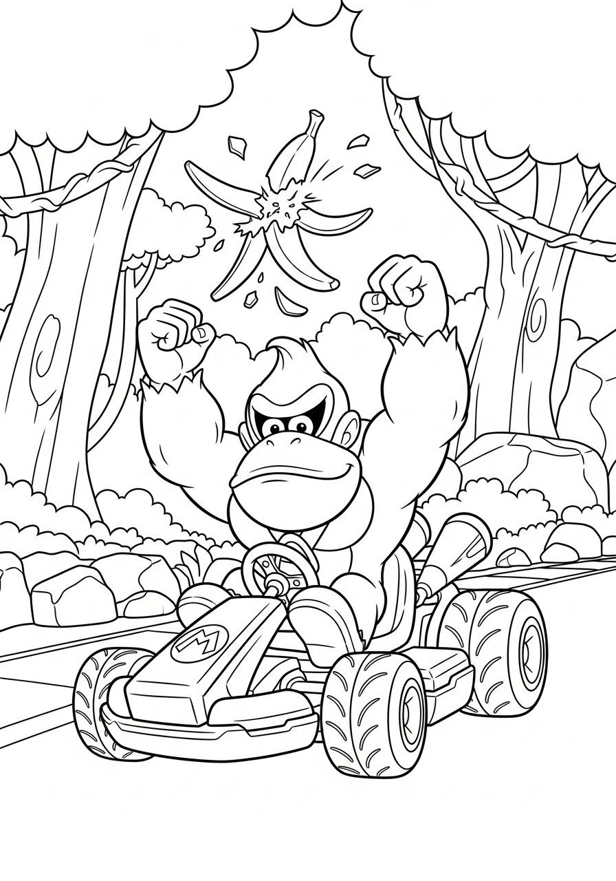 Mario Kart 10 Mario Kart da colorare e stampare a4
