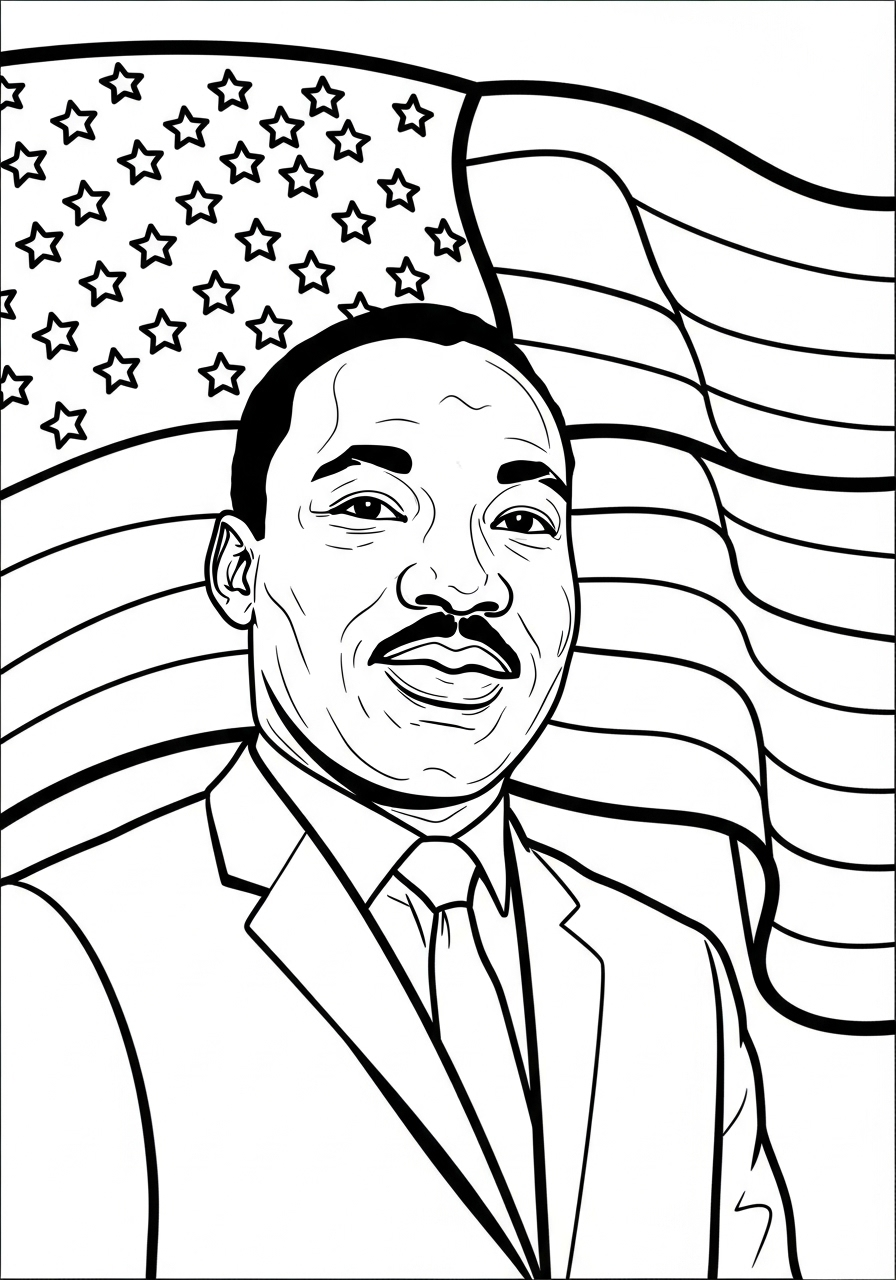 Martin Luther King 12 immagine da colorare Martin Luther King