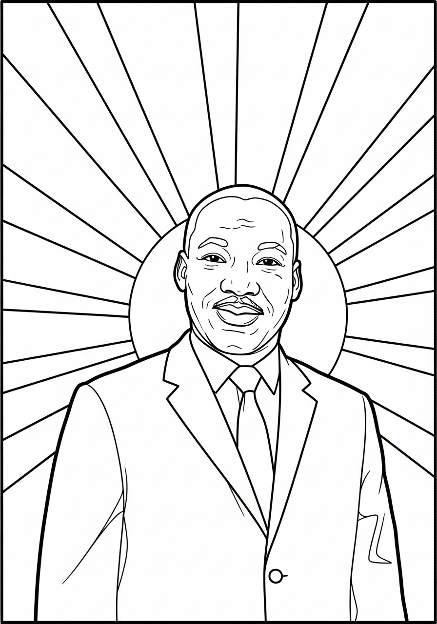 Martin Luther King 8 disegno di Martin Luther King da stampare e colorare