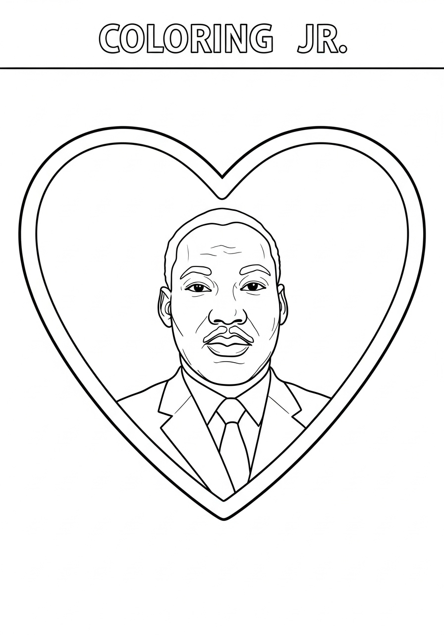 Martin Luther King 7 stampe da colorare per bambini Martin Luther King