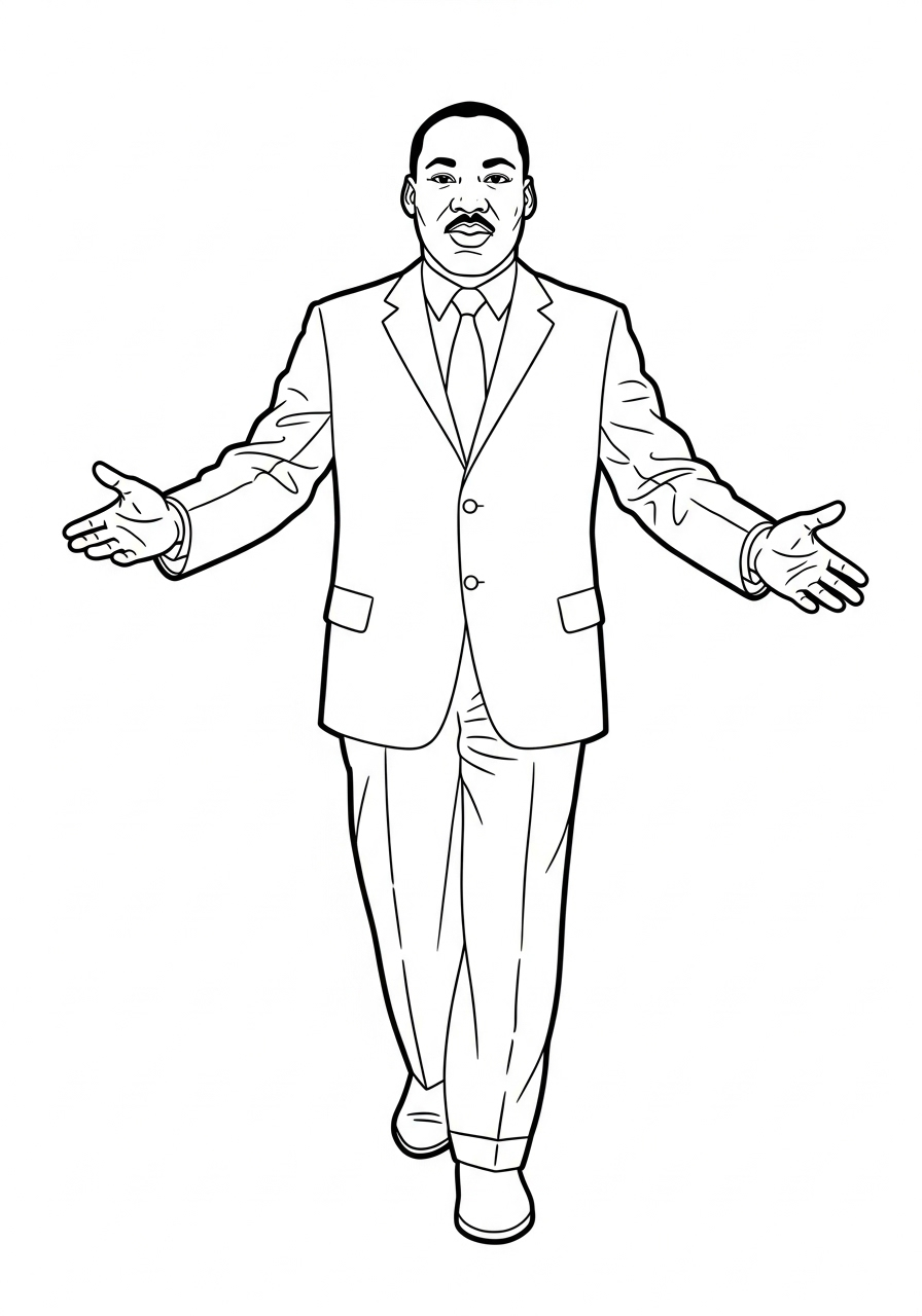 Martin Luther King 2 Martin Luther King da colorare pdf gratis